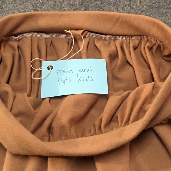 Skirt Girls XL 14/16 Maxi Camel Brown Straight Pencil Cotton Mom and Pop's Kids - Picture 5 of 9